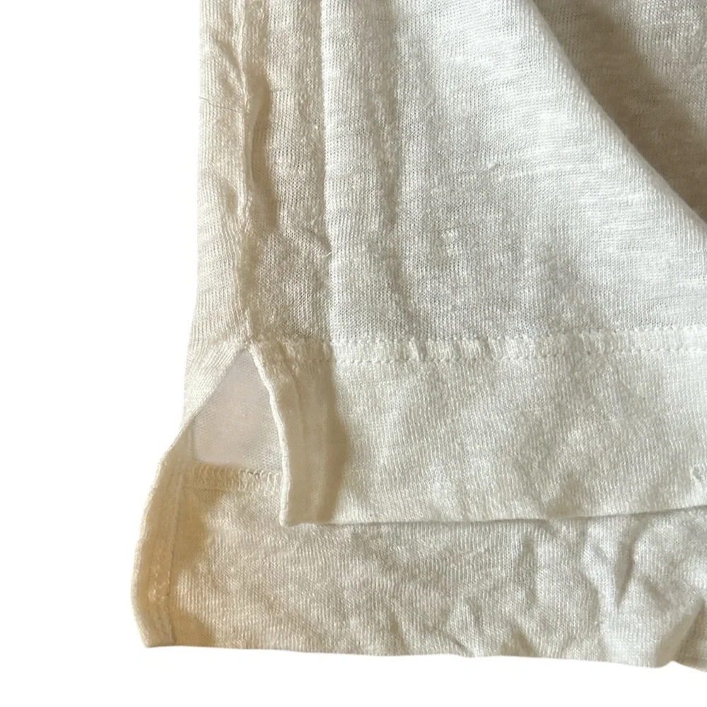 J Crew point sur linen roll cuff tee - Picture 3 of 6
